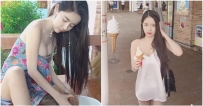 泰國正妹嫩腿微開剝椰子...胸前傳來「椰奶香~」透過螢幕...