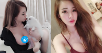 第1次這麼羨慕當條狗！奶妹喇舌喇到「大胸部掉出來」.....